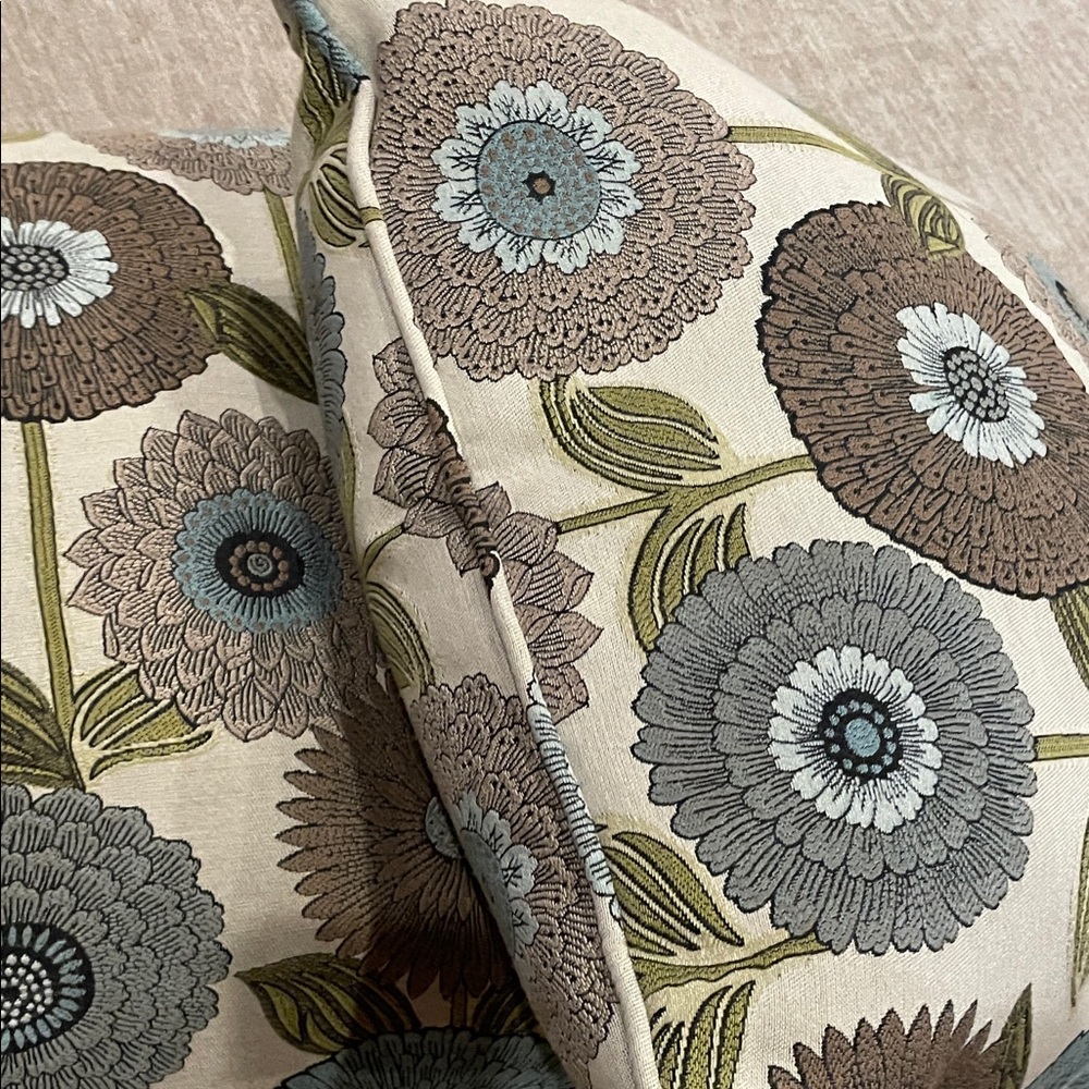 Floral Patterned Throw Pillows - Picture 4 of 5